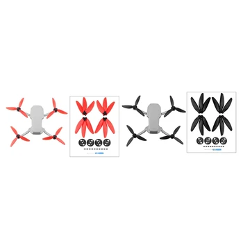 Лучшие предложения 2 комплекта трехлопастного пропеллера для DJI Mavic Mini / Mini 2 Дрон Props Лопастные вентиляторы крыла для DJI Mini 2, красный и черный
