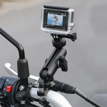  Держатель крепления камеры для мотоциклетных аксессуаров Руль Зеркало Подставка Велосипед Велосипед Поддержка Для GoPro Hero 9 8 7 Экшн-камера