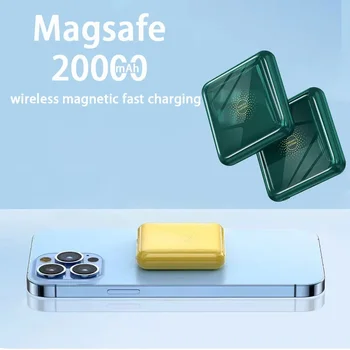 Mini Magsafe Power Bank 50000mAh Компактный портативный мобильный телефон Внешний источник питания Беспроводная быстрая зарядка Магнитный внешний аккумулятор