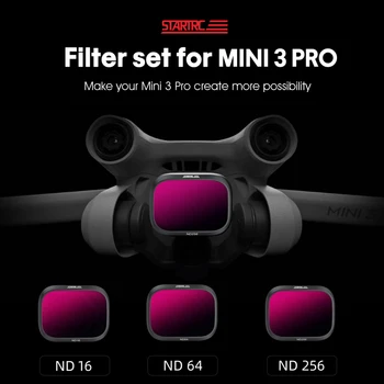для DJI Mini 3 Pro Набор фильтров объектива камеры дрона ND16 64 256 GND32 Snap Design Защита от крапин Высокая прозрачная защитная крышка