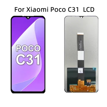 6.53 '' Оригинал для POCO C31 ЖК-дисплей Сенсорный экран Дигитайзер в сборе для Xiaomi Poco C31 MZB0A0MIN MZB0A0KIN 211033MI LCD