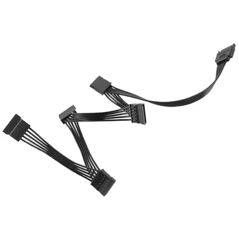  15-контактный кабель жесткого диска SATA Power Extension 1 Штекер-5-женский кабель-разветвитель питания Адаптер для DIY PC Sever