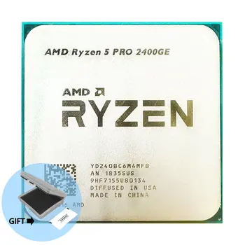 AMD Ryzen 5 PRO 2400GE R5 PRO 2400GE 3,2 ГГц Четырехъядерный восьмипоточный процессор мощностью 35 Вт YD240BC6M4MFB разъемом AM4