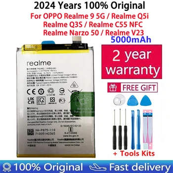 100% оригинальный высококачественный сменный аккумулятор емкостью 5000 мАч для батарей OPPO Realme 9 5G Q5i Q3S C55 NFC Narzo 50 V23