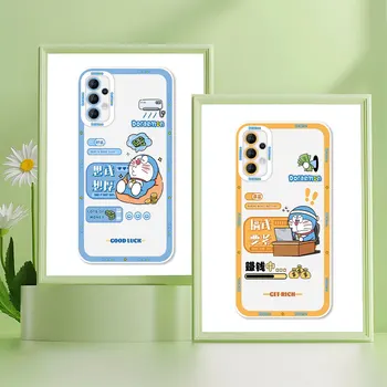 Doraemon Аниме Прозрачный чехол для телефона OPPO Realme C55 C53 C35 C33 C31 C30 C25Y C21Y C21 C20 C20A C15 C12 C11 C2 Funda Cover Cqoue