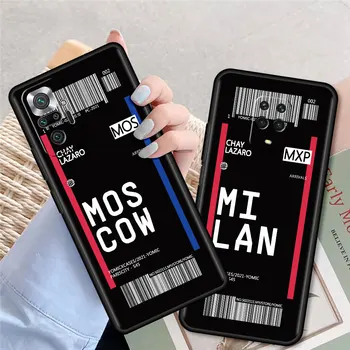 Модный чехол для Xiaomi Redmi Note 9S 9 8 7 8T 10 Pro 9C 9A 7A 6A 8A 6 K40 Мягкий чехол для телефона Coque Airfare City Label