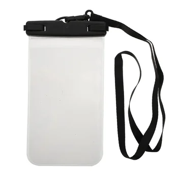  1 шт. Водонепроницаемая сумка для хранения телефона Прозрачный чехол для телефона с сенсорным экраном (черный)