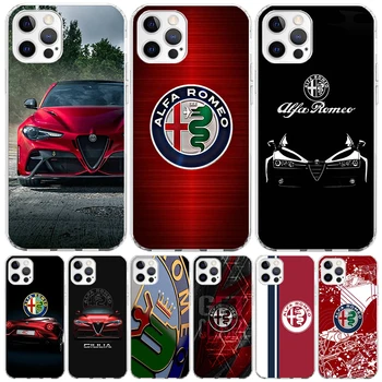 Роскошный чехол для телефона Alfa Romeo для iPhone 11 14 Pro Max 15 13 12 Mini X 8 6S 7 Plus XS + XR 5S SE Call Mobile Coque