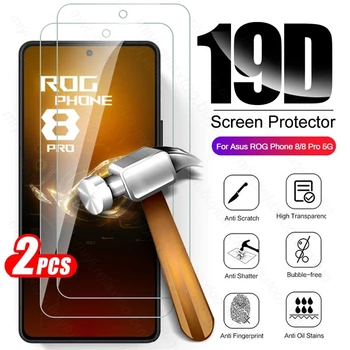 2 шт. Защитная пленка для экрана с полным покрытием из закаленного стекла для Asus ROG Phone 8 Pro 5G 2024 AI2401 6,78 дюйма Защитное стекло на ROGPhone8 Pro
