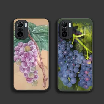 Чехол для телефона из фруктового винограда для Xiaomi 11 X 10s 10i 10t 12 Ultra Redmi Note 8 9 T Se 10 Poco F3 Pro Закаленное стекло