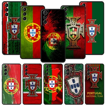 Португальский флаг Португальский черный чехол для телефона для Samsung Galaxy S21 S22 S23 Ultra S20 FE S10 Plus Lite S10E S9 S8 + силиконовый чехол