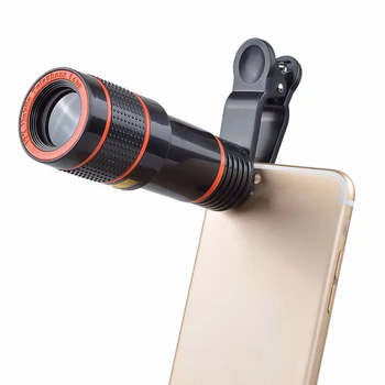 Объектив камеры мобильного телефона 12-кратный зум, телеобъектив, внешний телескоп с универсальным зажимом для смартфона