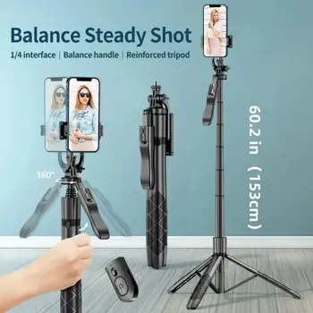 1530 мм Беспроводная селфи-палка Штатив Подставка Складной монопод для Gopro Экшн-камеры Смартфоны Баланс Стабильная съемка в прямом эфире