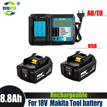 Новинка для аккумуляторной батареи Makita 18 В 12000 мАч аккумуляторной батареи для электроинструментов со светодиодным литий-ионным аккумулятором LXT BL1860B BL1860 BL1850