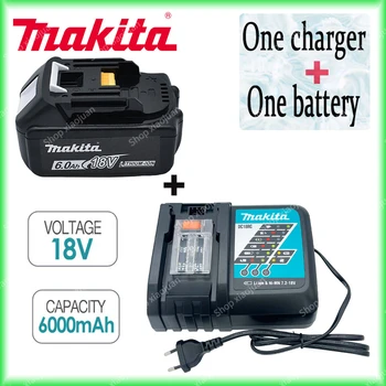 Makita 100% оригинальный 18 В Makita 6000 мАч литий-ионный аккумуляторный электроинструмент 18 В сменный аккумулятор BL1860 BL1830 BL1850 BL1860B