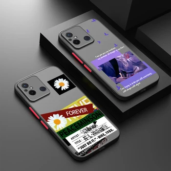 Цветочная этикетка для Redmi 12C 11A 10X 10C 10A 9C NFC 9AT 9A 9A 9T 8A 7A A2 Plus Power Матовый полупрозрачный чехол для телефона