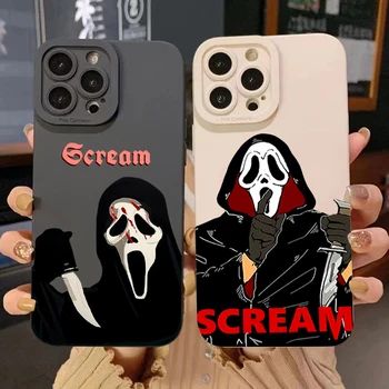 Ghostface Scream Terror Horror Силиконовый чехол для телефона Redmi Note 13 Pro Plus Turbo 12 12S 11S 11 10S 10 9S Redmi 10C 12C Чехол