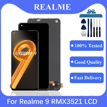 Оригинальный дисплей для OPPO Realme 9 4G RMX3521 ЖК-дисплей Сенсорный экран Digiziter в сборе для замены ЖК-дисплея Realme 9