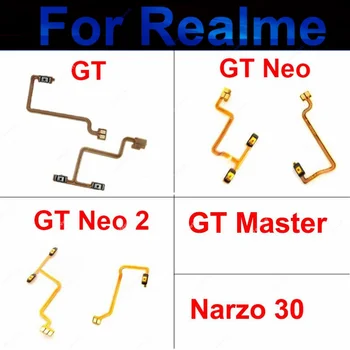  Кнопки регулировки громкости питания для Realme GT Neo 2 GT Master Narzo 30 4G 5G ON OFF POWER боковые клавиши регулировки громкости Кнопка Flex Cable Ribbon Parts