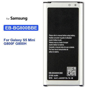 Для аккумулятора Samsung S5mini Для аккумуляторов Samsung Galaxy S5 Mini G800 G800F G800H G800A G800Y G800R EB-BG800BBE 2100 мАч