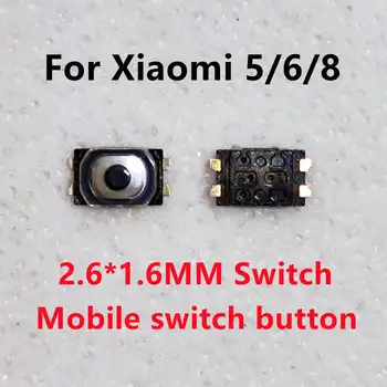 10 шт. 2,6 * 1,6 мм 2,6x1,6 мм Микропереключатель SMD для Xiaomi 5/6/8/mix Тактильный кнопочный переключатель Tact 4-контактный для мобильного телефона