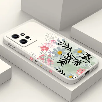 Чехол для телефона Mountain Flowers для Xiaomi Redmi Note 12 11 11S 10 10T 10S 9 9S 8 7 Pro Plus 4G 5G Жидкий силиконовый чехол