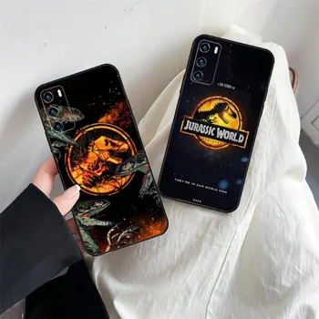 Dinosaur Movie Jurassic Park Cool Logo Чехол для телефона Huawei P 30 40 50 Pro Plus Psmart Z 7 8 9 10 20 2019 2020 2021 Nova 8 I Se