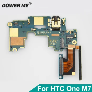 Dower Me Аудио Разъем Кнопка Громкости Вибратор Разъем Материнская плата Гибкий кабель Для HTC One M7 Замена версии одной SIM-карты