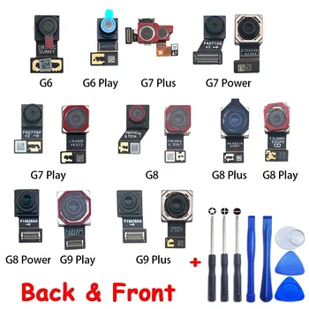 Протестированная задняя камера для Motorola G6 G7 G8 G9 Play G7 Plus G9 Мощность задней камеры Задний объектив Flex Cable Фронтальная камера + инструменты