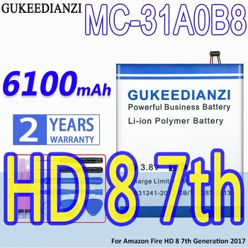 Аккумулятор высокой емкости GUKEEDIANZI MC-31A0B8 6100 мАч для аккумуляторов Amazon Fire HD 8 7-го поколения 2017 года выпуска SX034QT