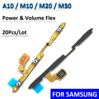 20 шт., НОВИНКА для Samsung Galaxy M10 M105F M20 M205F M30 M305F A10 A105F Кнопка включения/выключения питания Кнопка регулировки громкости Кнопка Flex