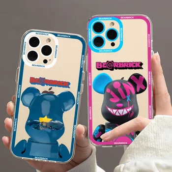 Роскошный игрушечный чехол для телефона с медведем для Samsung Galaxy S23 S22 S21 S20 Plus lite Ультрапрозрачная оболочка