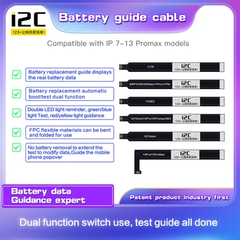 I2C Battery Guide Test Flex Cable для iPhone 5SE-13PM Руководство по данным о состоянии батареи Загрузка Редактировать инструмент восстановления Решить проблему батареи Pop-UP