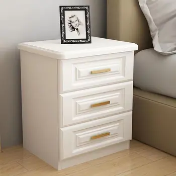 Kawaii Белый прикроватный столик для спальни Современные скандинавские деревянные минималистичные тумбочки Уникальные напольные шкафы Мебель для дома