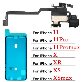  Верхний ушной динамик с гибким кабелем датчика освещенности для iPhone X XR XS 11 11Pro Max и заменой водонепроницаемой ленты