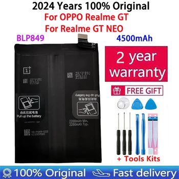 100% оригинальный новый высококачественный аккумулятор BLP849 4500 мАч для OPPO Realme GT / Realme GT NEO Аккумуляторы для мобильных телефонов Bateria
