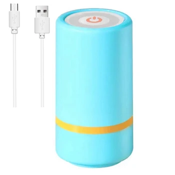 Портативный USB Перезаряжаемый ручной мини-запайщик для запайщиков пищевых продуктов Вакуумный упаковщик Легко носить с 10 пакетами Синий